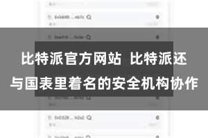 比特派官方网站 比特派还与国表里着名的安全机构协作