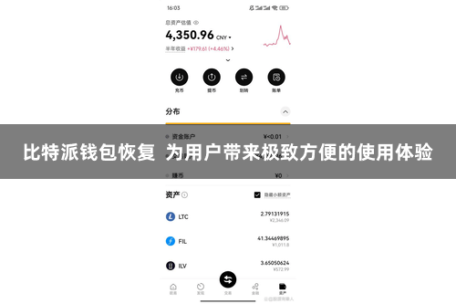 比特派钱包恢复  为用户带来极致方便的使用体验